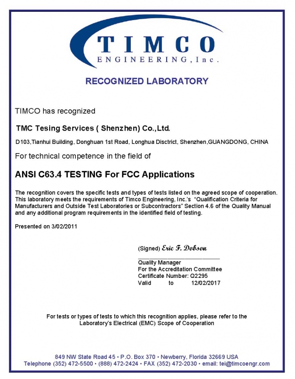 TIMCO FCC